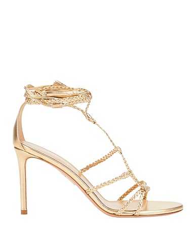 AQUAZZURA Sandals Gold Leather