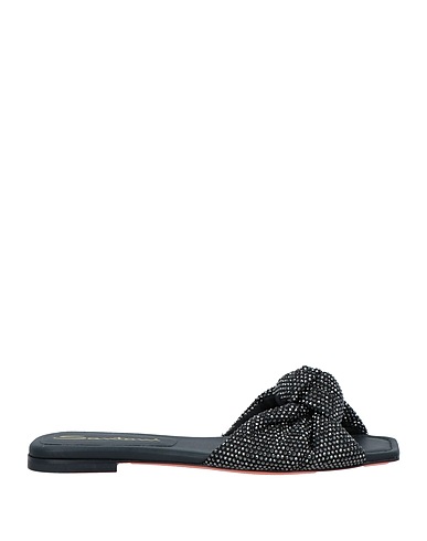 SANTONI Sandali Nero Fibre tessili