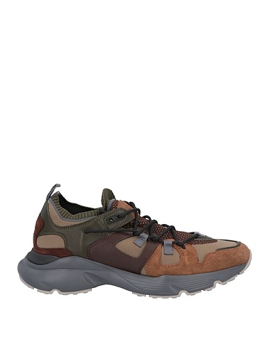TOD'S Sneakers Camel Leather, Textile fibres