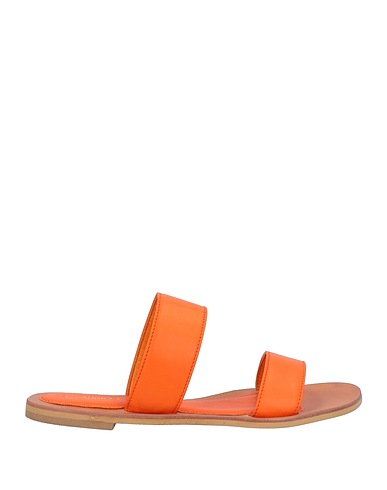 CLAUDIO CUTULI Sandals Orange Leather