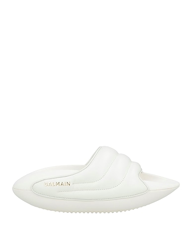 BALMAIN Slides and slippers BIANCO Lambskin