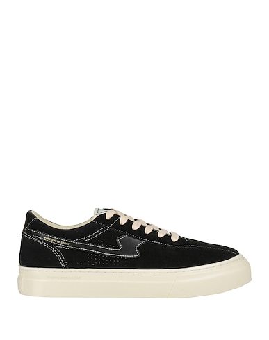 S.W.C STEPNEY WORKERS CLUB Sneakers Black Leather, Textile fibers