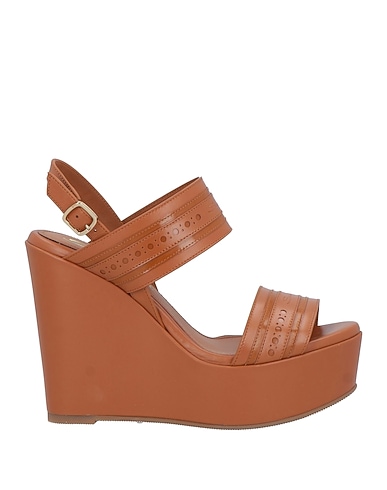 SANTONI Sandals Brown Leather