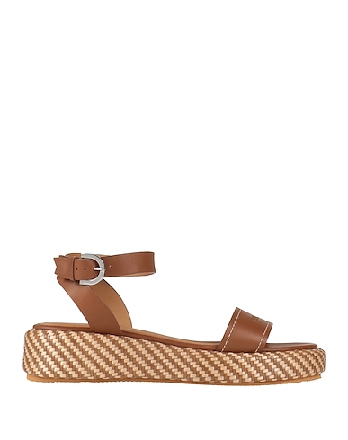 EMPORIO ARMANI Sandals Brown Leather