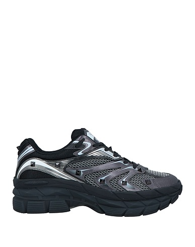 VALENTINO GARAVANI Sneakers Charcoal Leather, Textile fibers