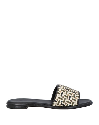 LORO PIANA サンダル ダークブラウン 革（なめし加工）