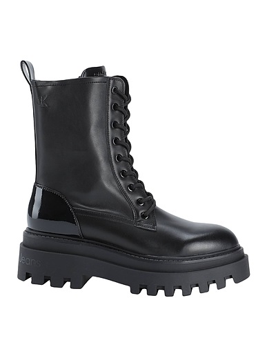 CALVIN KLEIN JEANS Stivaletti Nero 65% Poliuretano, 35% Pelle