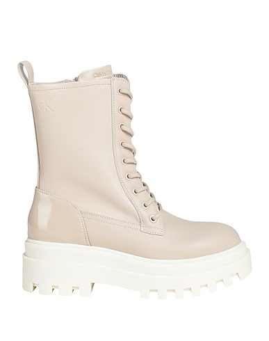 CALVIN KLEIN JEANS Stivaletti Beige 65% Poliuretano, 35% Pelle