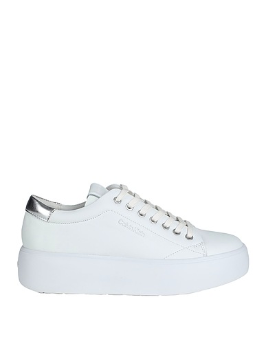 CALVIN KLEIN Sneakers White 85% Leather, 15% Polyester