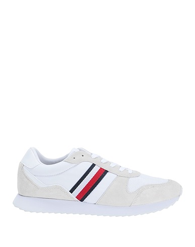 TOMMY HILFIGER Sneakers White 59% Leather, 33% Polyester, 8% Polyurethane