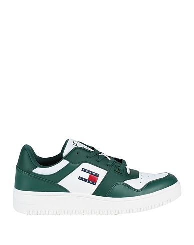 TOMMY JEANS Sneakers Emerald green 96% Leather, 4% Polyester