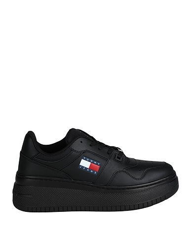 TOMMY JEANS Sneakers Nero Pelle, Poliestere