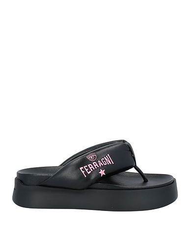 CHIARA FERRAGNI Flip flops Black Other Fibres