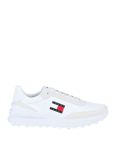 TOMMY JEANS Sneakers White 100% Recycled polyester, Leather