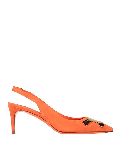 SANTONI Court Orange Leather