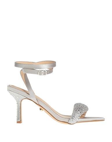 TWENTY FOUR HAITCH Sandals Light grey Textile fibres