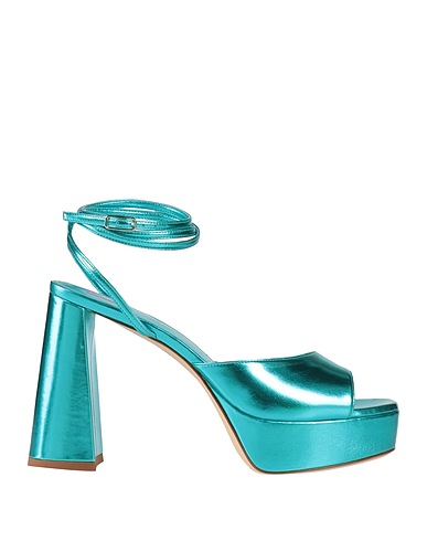 BETTINA VERMILLON Flip flops Deep teal Textile fibres