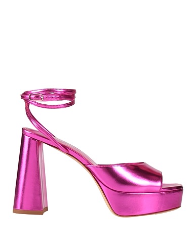 BETTINA VERMILLON Sandals Fuchsia Textile fibres