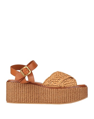 TOD'S Espadrilles Camel Natural raffia