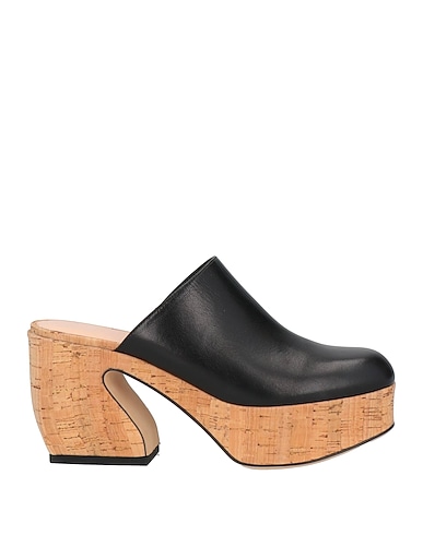 SI ROSSI by SERGIO ROSSI Mules y zuecos Negro Cuero