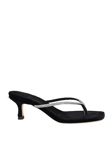 BETTINA VERMILLON Flip flops Black Textile fibres
