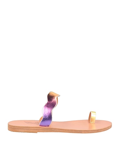 ANCIENT GREEK SANDALS Flip flops Purple Cowhide