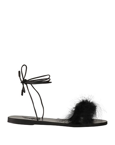 ANCIENT GREEK SANDALS Sandalen Leder, Marabu-Federn