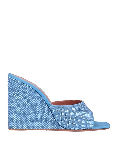 AMINA MUADDI Sandals Light blue Textile fibres