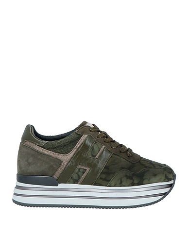 HOGAN Sneakers Military green Leather