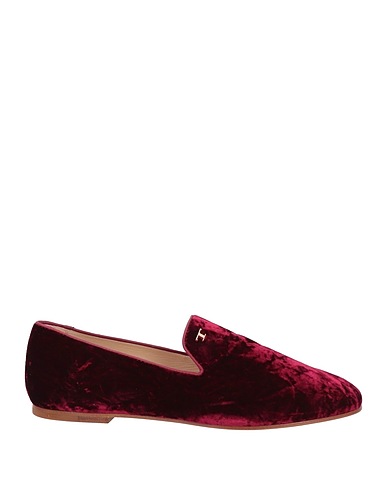 TOD'S Loafers Garnet Leather, Textile fibers