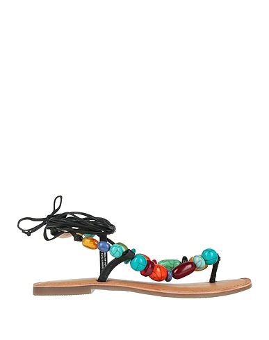 GIOSEPPO Flip flops Black Leather