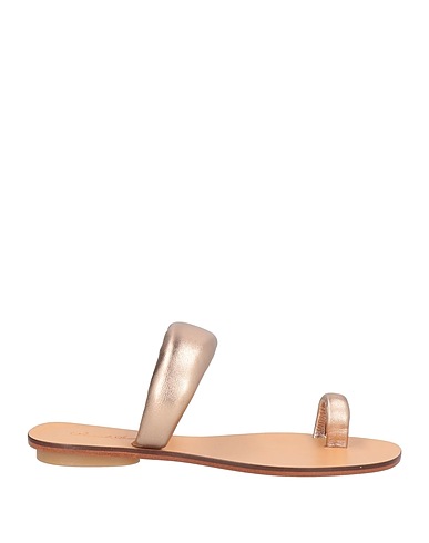 DANIELE ANCARANI Flip flops Rose gold Textile fibers