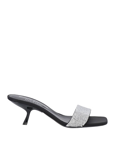 EVANGELIE SMYRNIOTAKI x SERGIO ROSSI Sandals Black Textile fibers