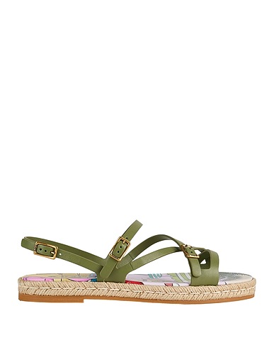 TOD'S Εσπαντρίγια Στρατιωτικό πράσινο Δέρμα