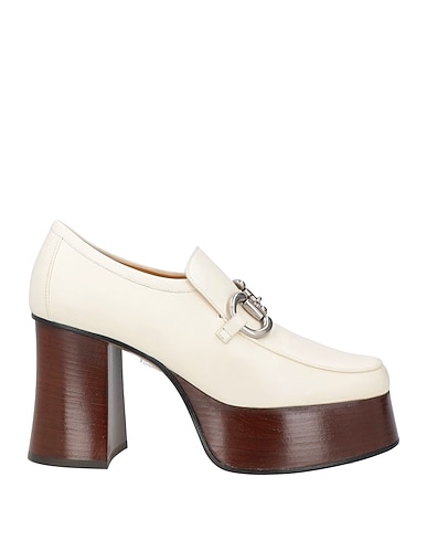 GUCCI Loafers White Leather