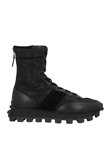 TOD'S Sneakers Schwarz Leder, Gewebefasern