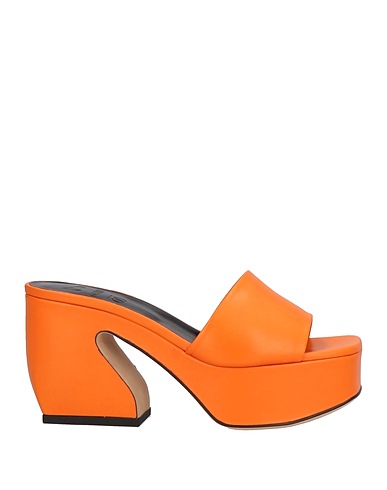 SI ROSSI by SERGIO ROSSI Sandals Orange Leather