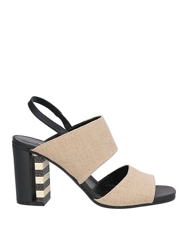 STEPHEN VENEZIA Sandali Beige Pelle, Fibre tessili