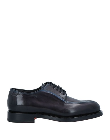 SANTONI Schnürschuhe Schwarz Leder