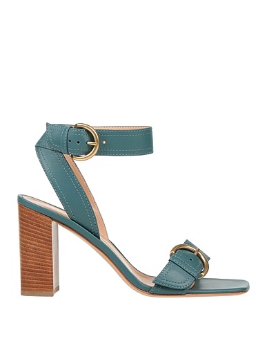 GIANVITO ROSSI Sandals Deep teal Calfskin