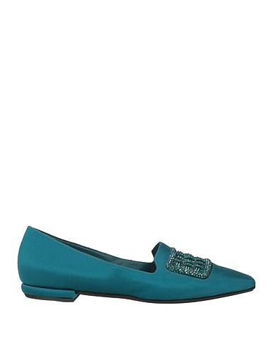 RODO Mocassino Verde petrolio Fibre tessili