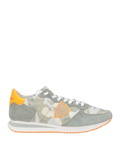 PHILIPPE MODEL Sneakers Vert sauge Cuir, Fibres textiles