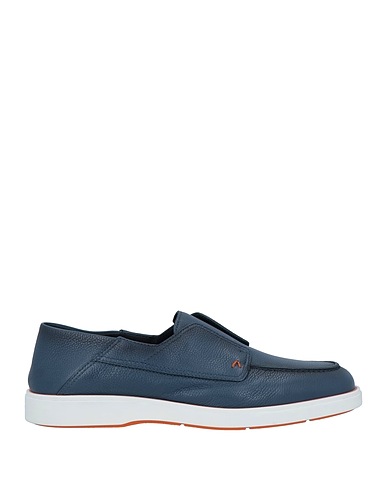 SANTONI Loafers Navy blue Leather