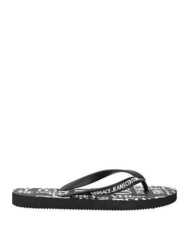 VERSACE JEANS COUTURE Dianetten Schwarz Gummi, PVC - Polyvinylchlorid