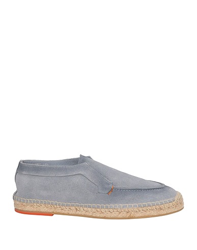 SANTONI エスパドリーユ スカイブルー 革（なめし加工）