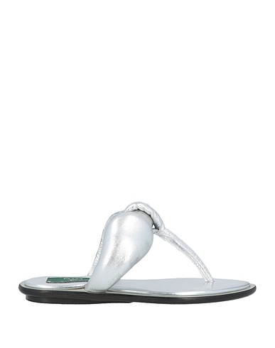 PUCCI Flip flops Silver Leather