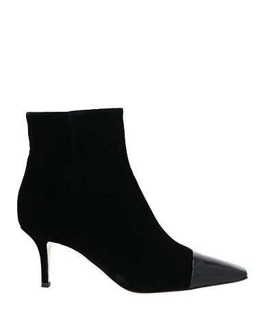 GIANVITO ROSSI Ankle boot Black Textile fibers, Leather