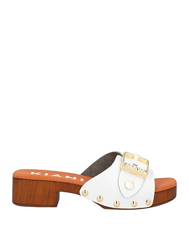 KIANID Sandals White Textile fibres