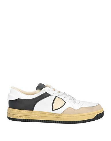 PHILIPPE MODEL Sneakers White Leather, Textile fibers