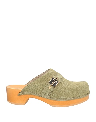 SCHOLL Mule e zoccoli Verde Pelle